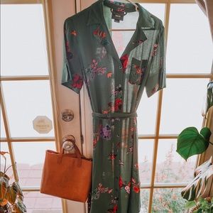 Maeve Green Garden Shirt Dress
